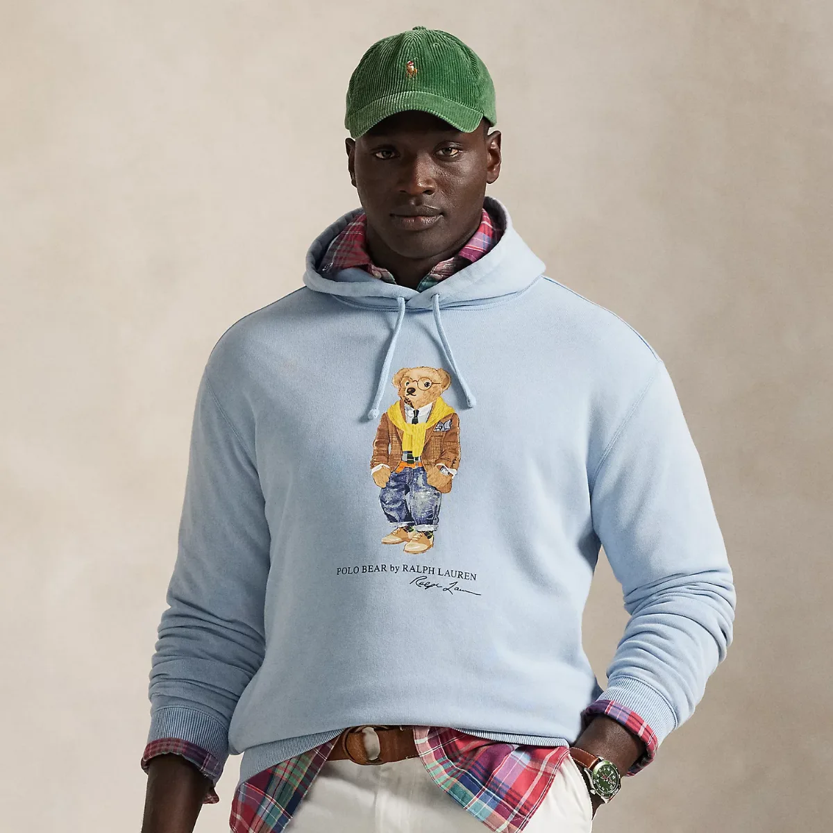 Polo Bear Garment-Dyed Fleece Hoodie