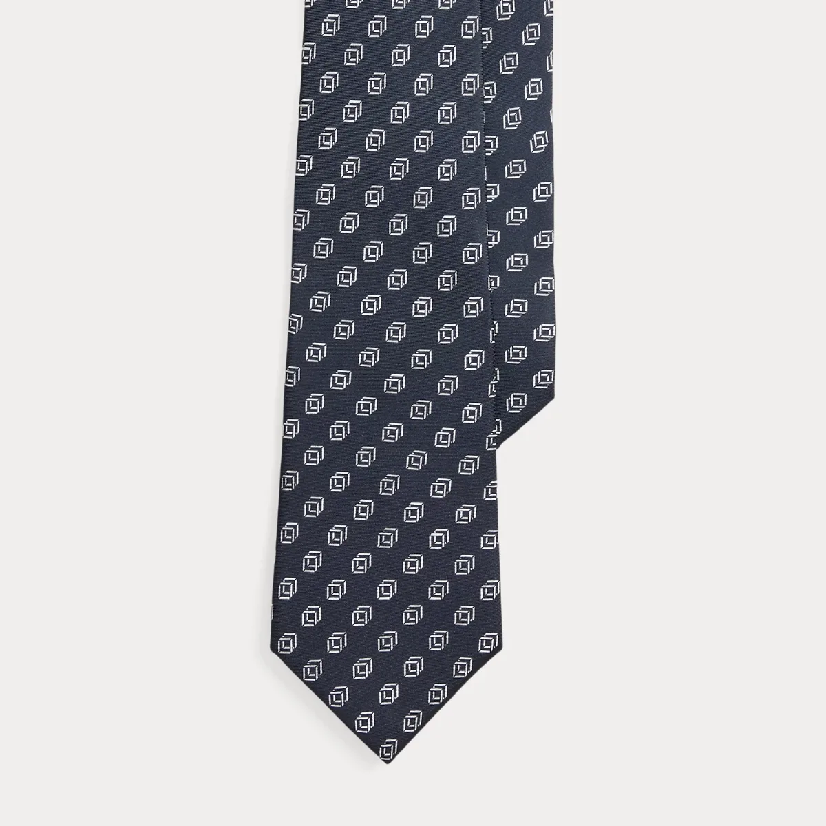 Linked-Cubes Silk Twill Tie by Ralph Lauren