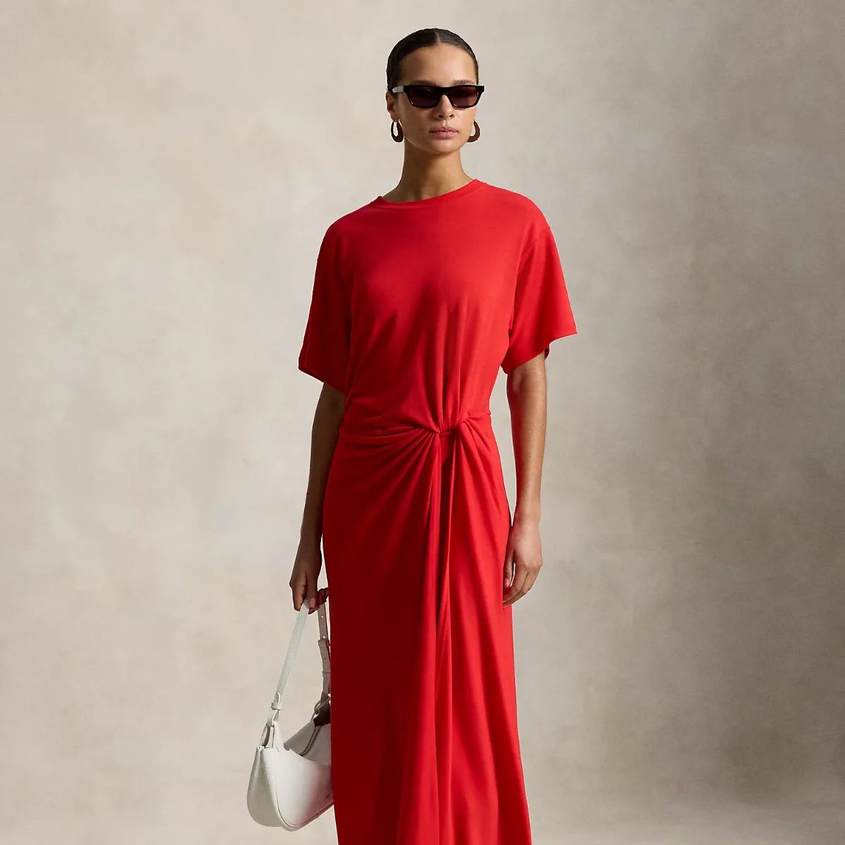 Twist-Detail Tee Dress
