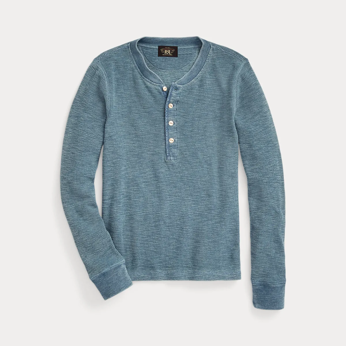 Stretch-Cotton Waffle Henley by Ralph Lauren
