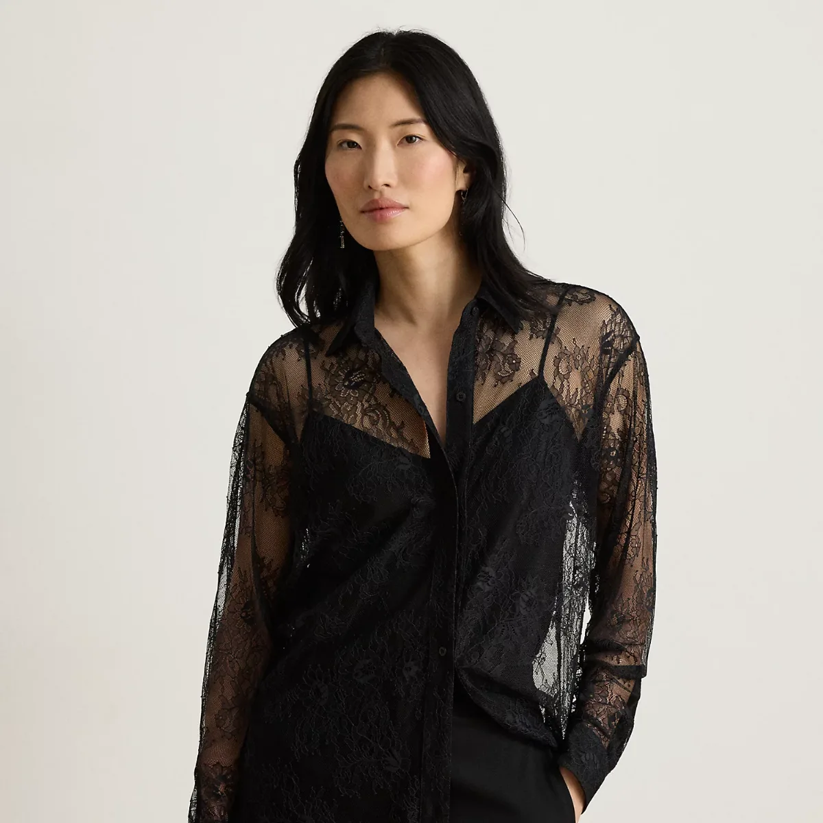 Relaxed Fit Floral Lace Shirt by Ralph Lauren