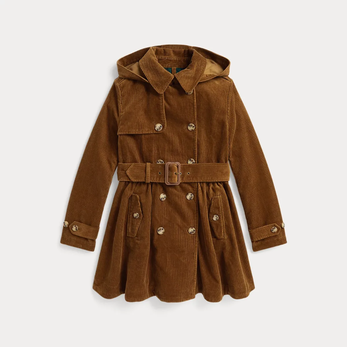 Cotton Corduroy Hooded Trench Coat by Ralph Lauren