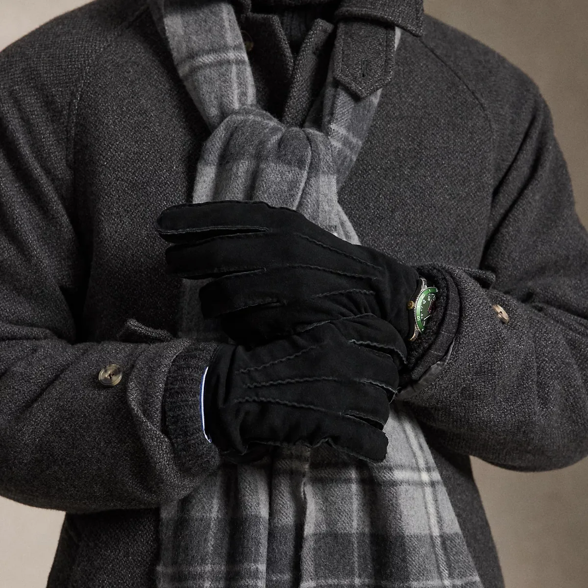 Cashmere-Lined Suede Gloves by Ralph Lauren