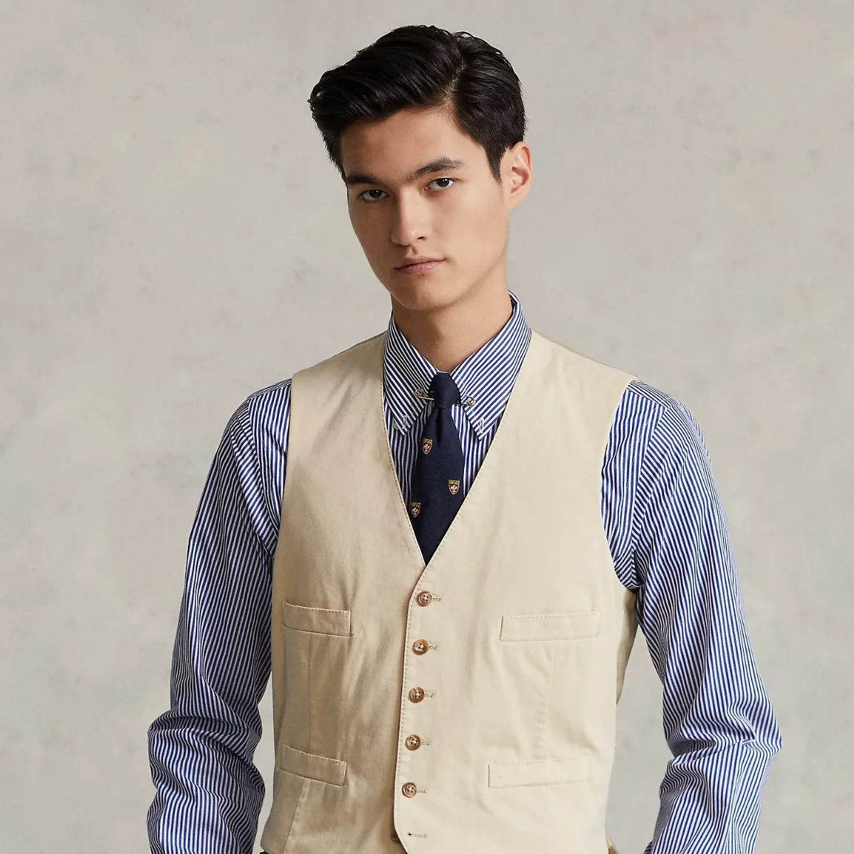 Garment-Dyed Stretch Chino Vest by Ralph Lauren
