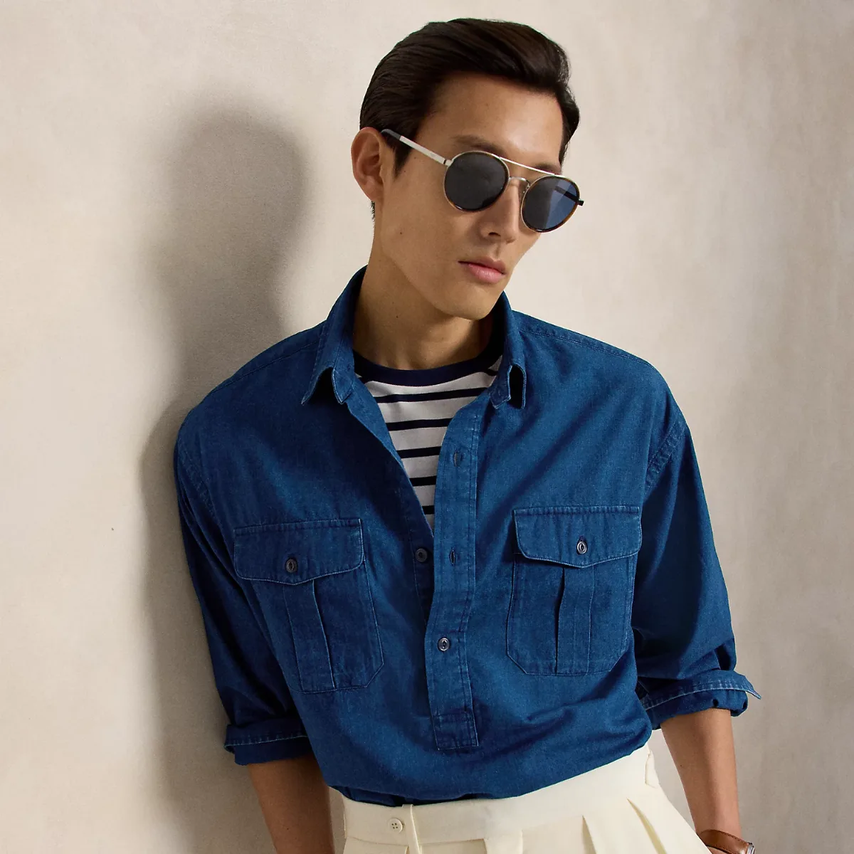 Relaxed Fit Chambray Workshirt by Ralph Lauren
