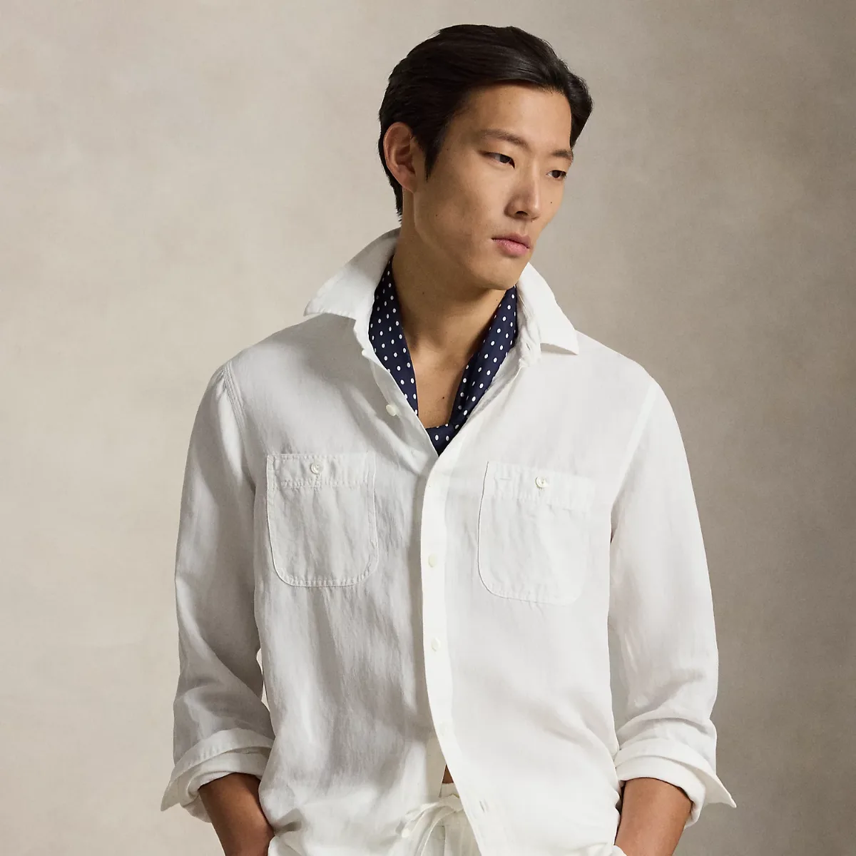 Classic Fit Linen-Silk Workshirt by Ralph Lauren