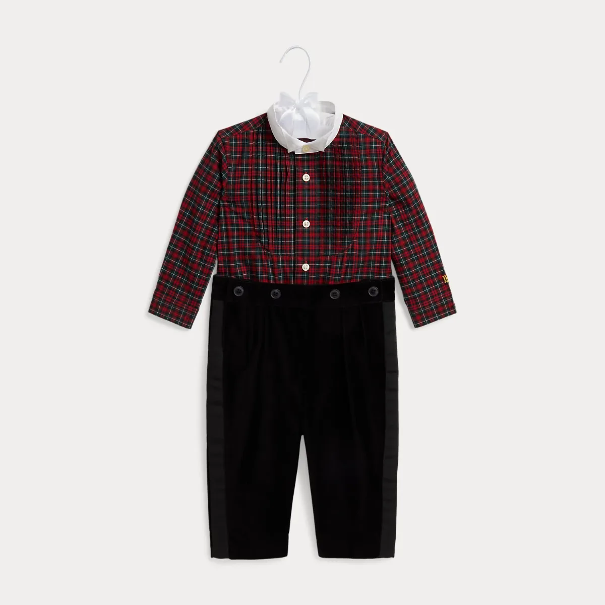 Plaid Cotton Poplin Shirt & Velvet Pant by Ralph Lauren
