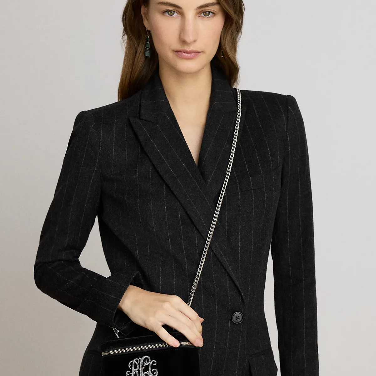 Logo Velvet Small Hallee Crossbody Bag by Ralph Lauren