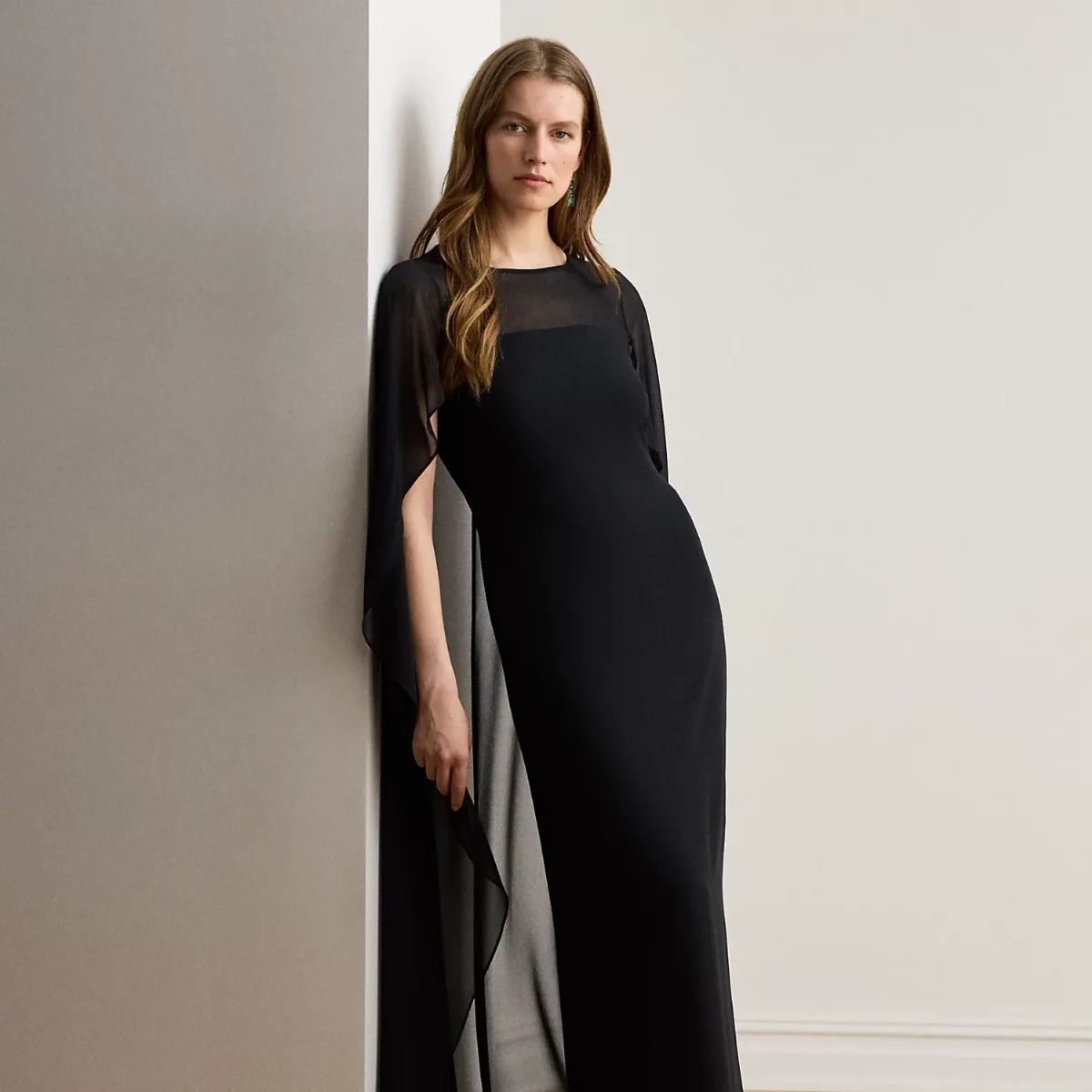 Cape Georgette Gown by Ralph Lauren