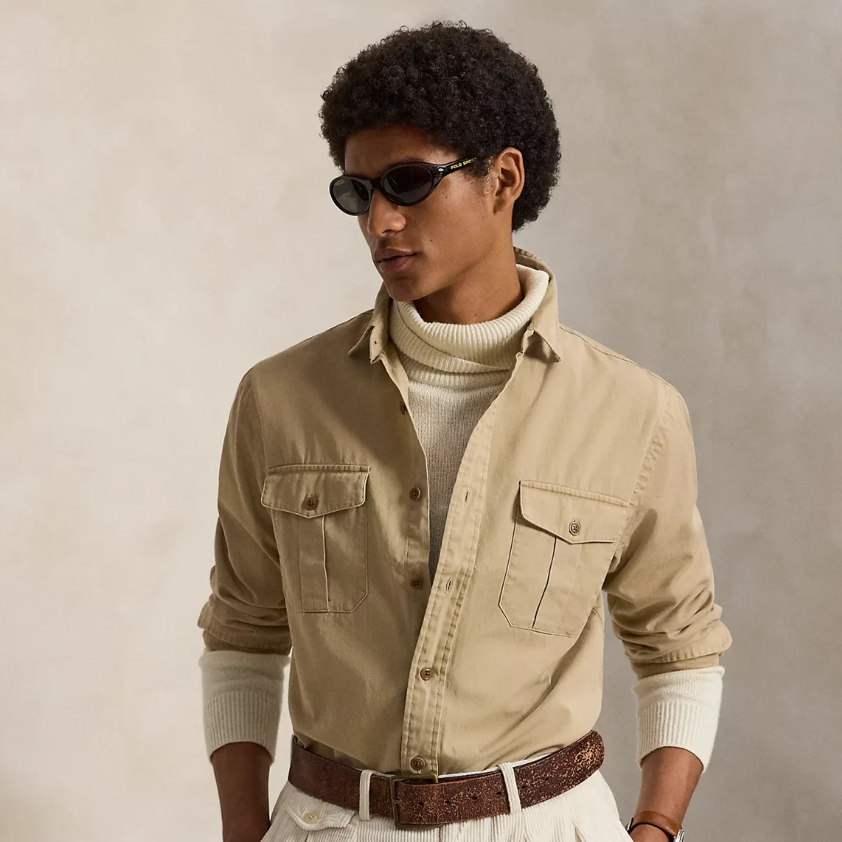 Classic Fit Washed Chino Workshirt by Ralph Lauren