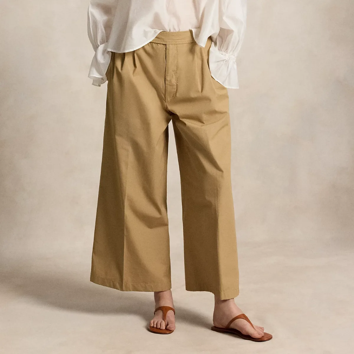 Cotton Relaxed Wide-Leg Crop Pant by Ralph Lauren