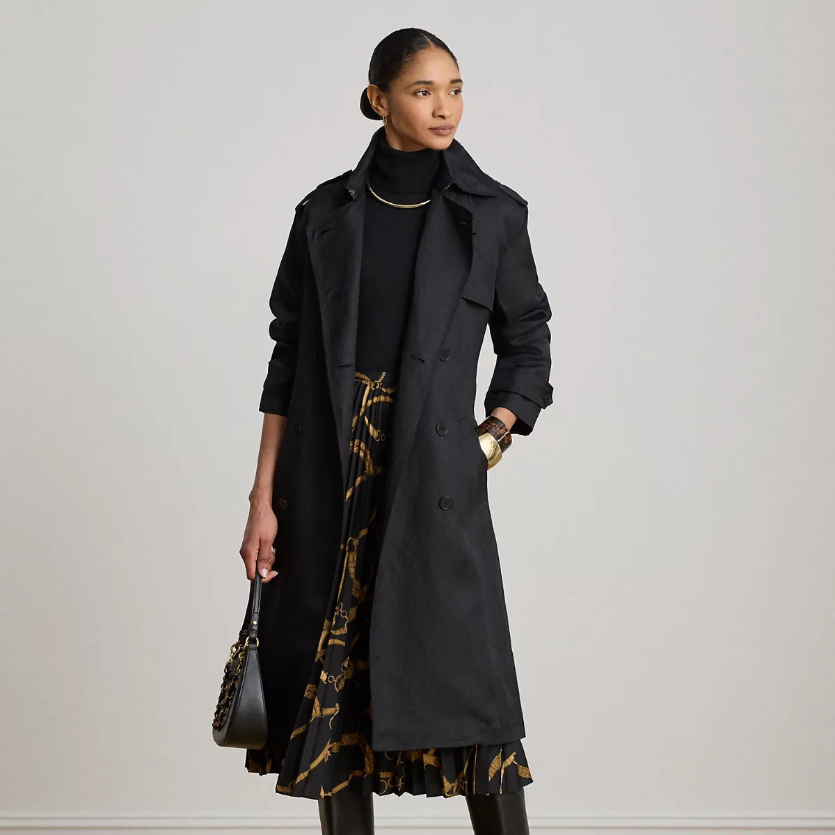 Double-Breasted Linen-Blend Trench Coat by Ralph Lauren