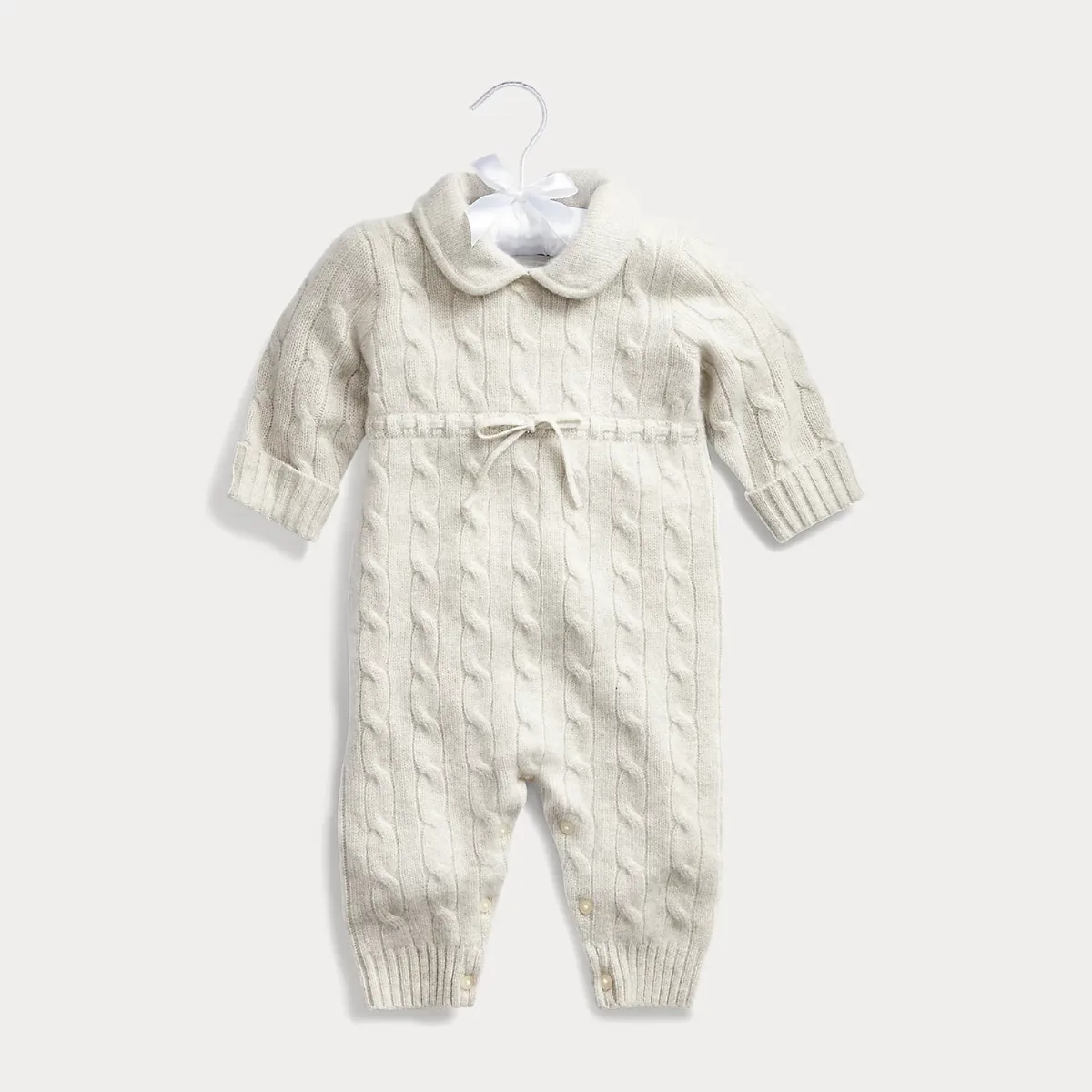 Cashmere Knit-Collar Coverall by Ralph Lauren