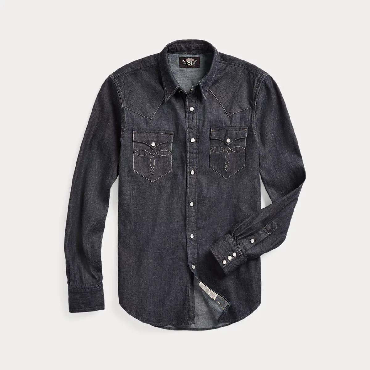 Slim Fit Denim Western Shirt