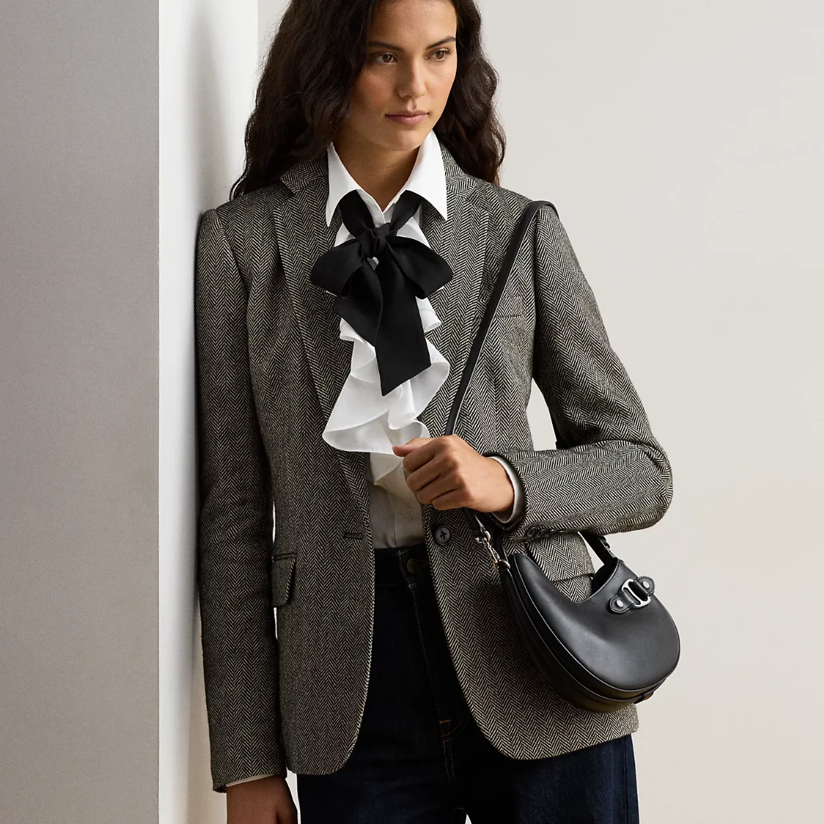 Leather Small Tasha Crossbody Bag by Ralph Lauren