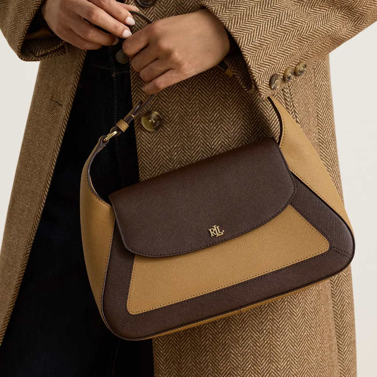 Two-Tone Medium Schylar Shoulder Bag