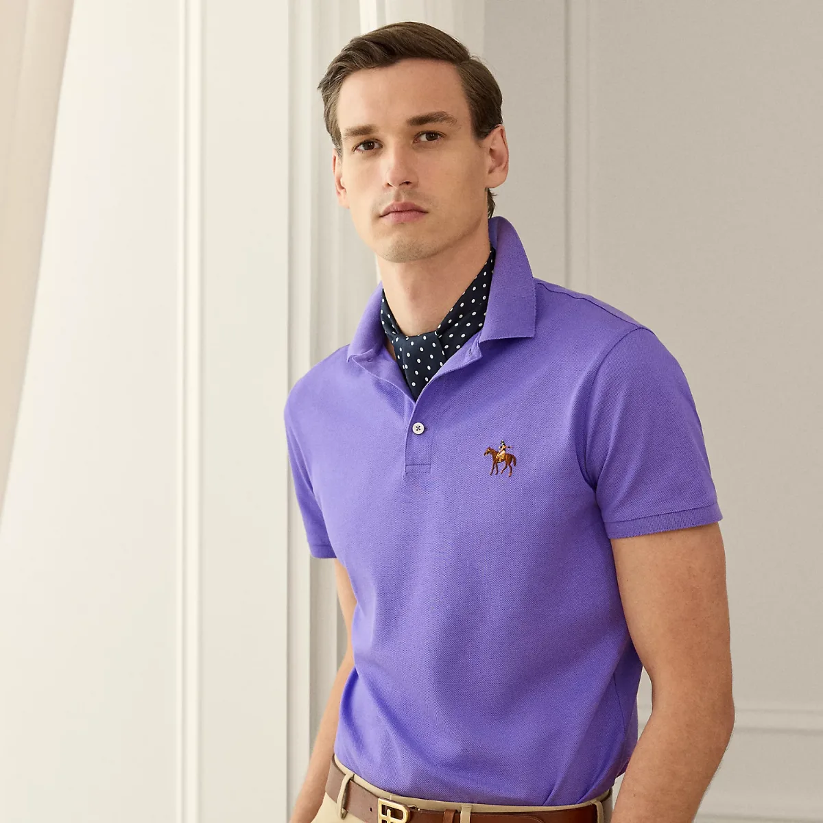 Custom Slim Fit Piqué Polo Shirt by Ralph Lauren