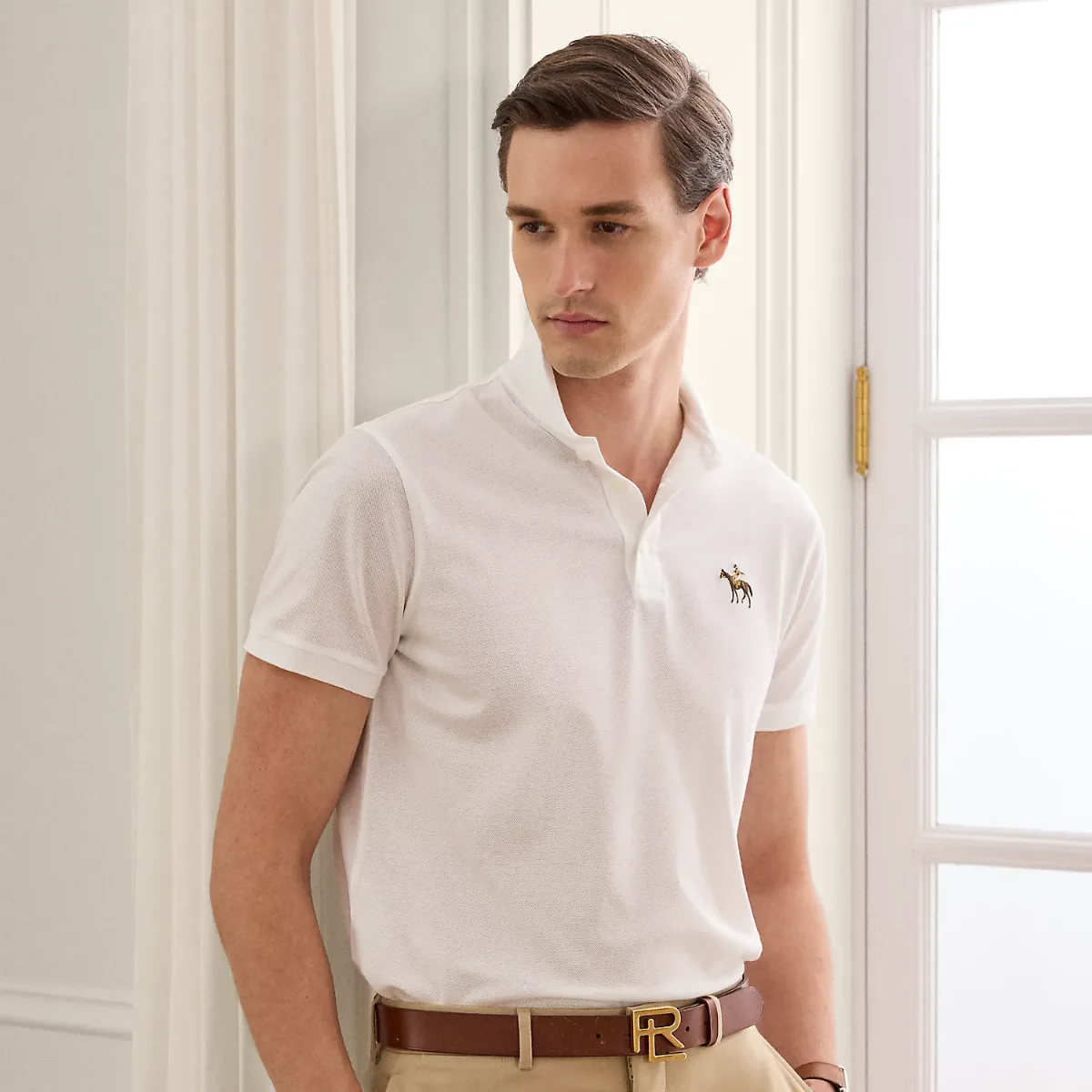 Custom Slim Fit Piqué Polo Shirt by Ralph Lauren
