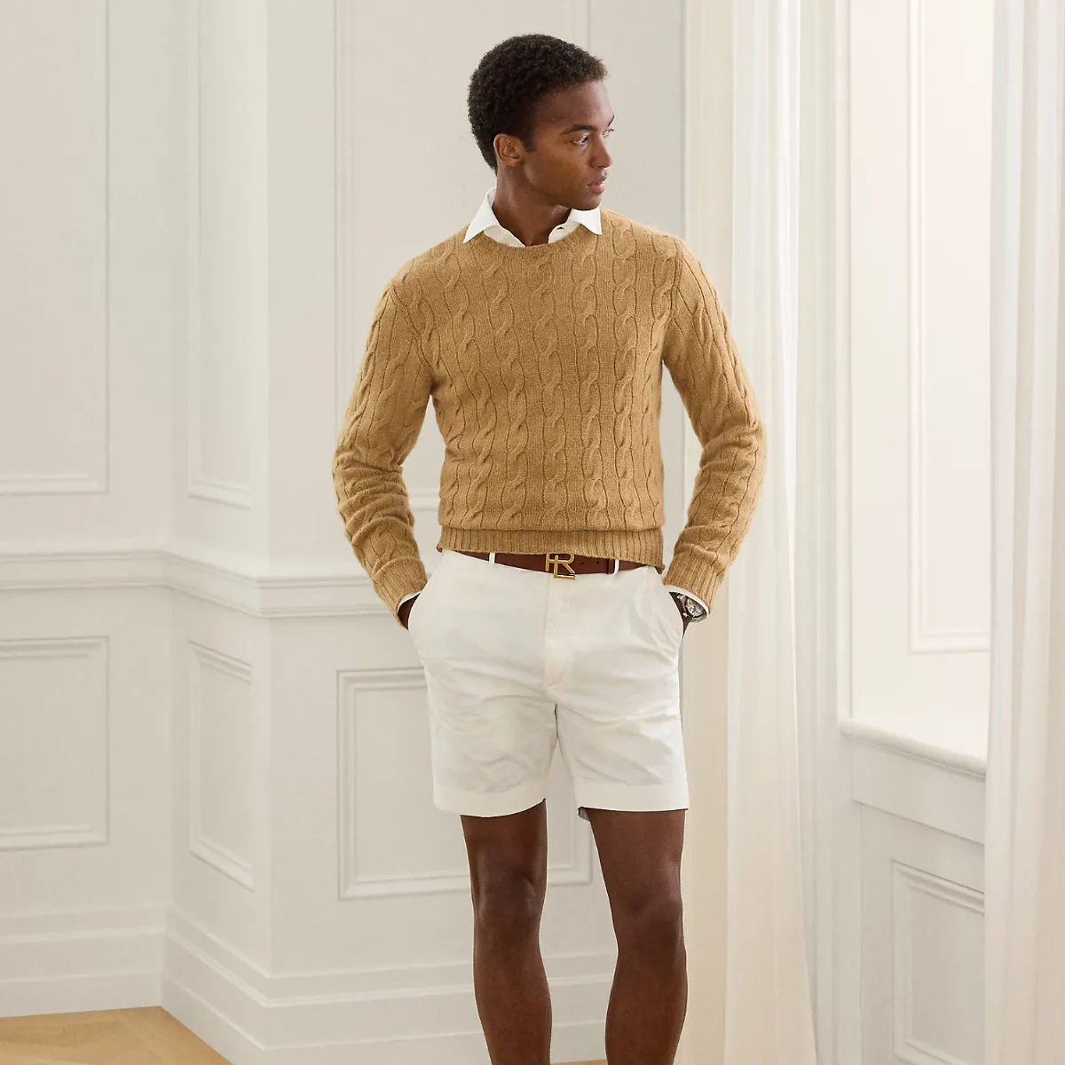 Hand-Tailored Stretch Chino Short by Ralph Lauren
