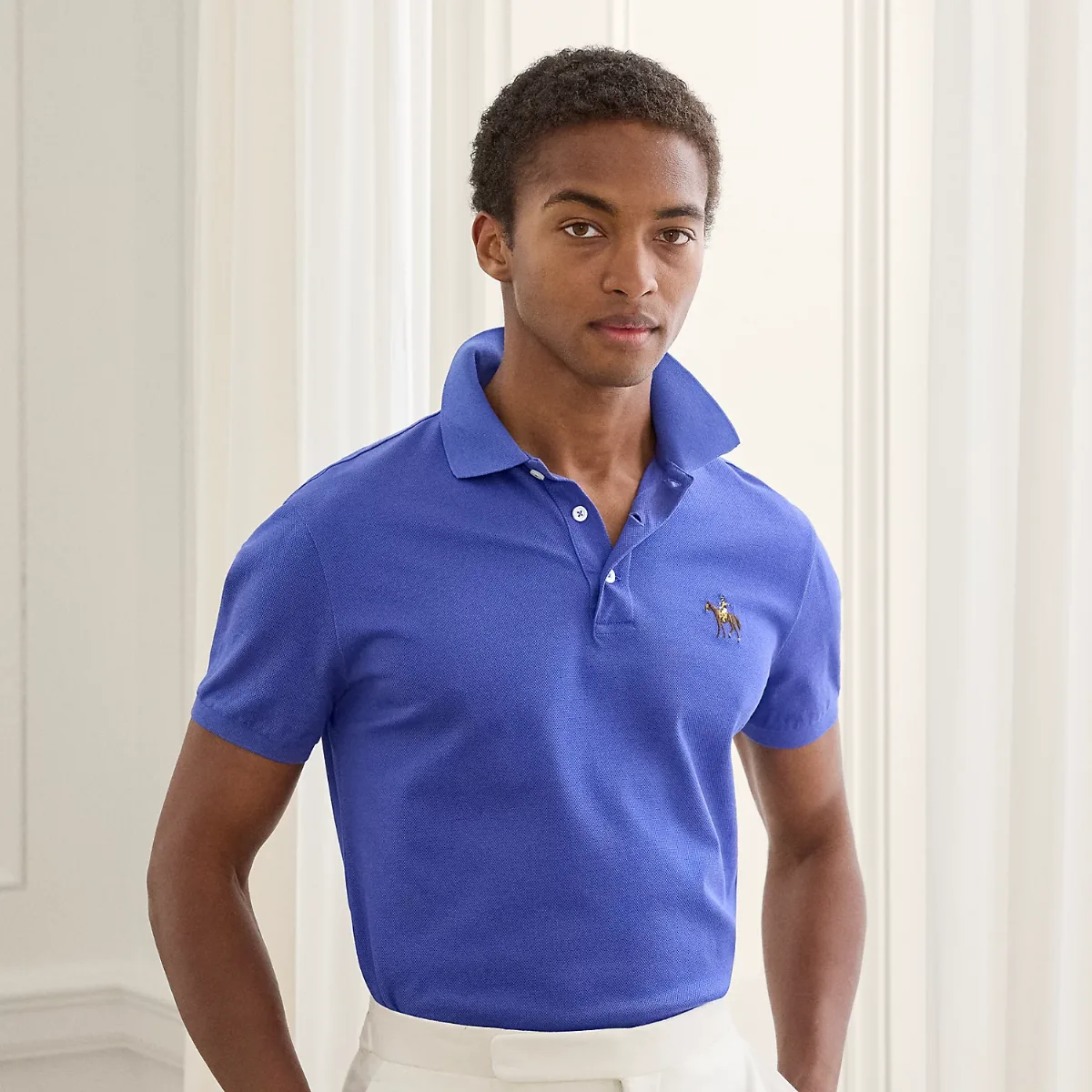 Custom Slim Fit Piqué Polo Shirt by Ralph Lauren