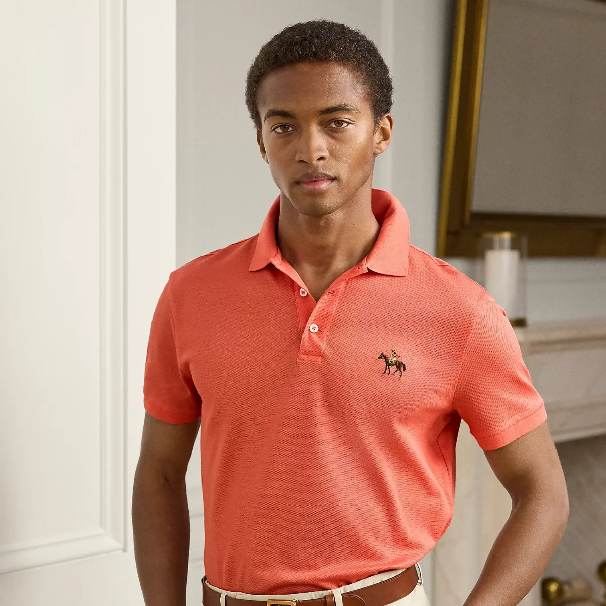 Custom Slim Fit Piqué Polo Shirt by Ralph Lauren