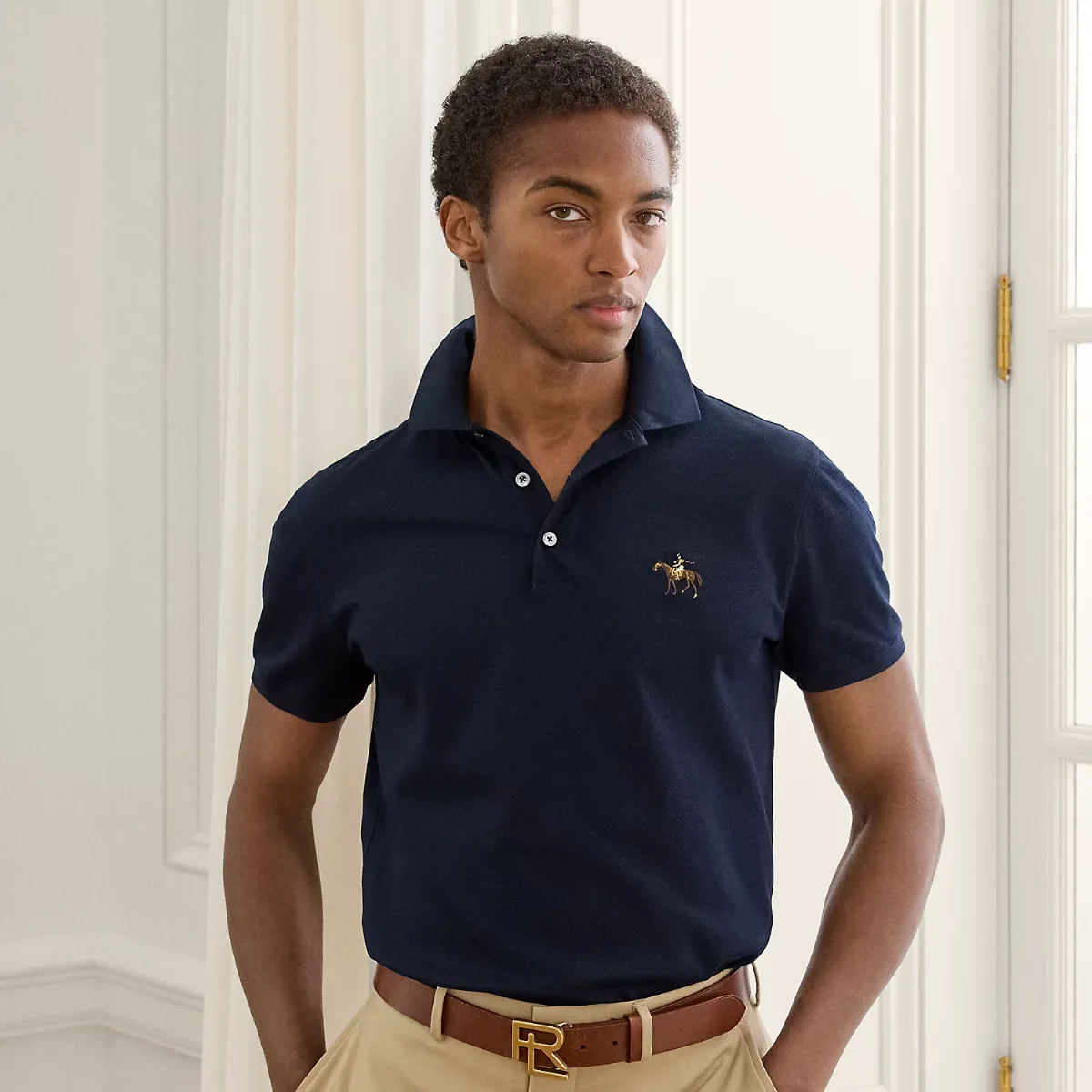 Custom Slim Fit Piqué Polo Shirt by Ralph Lauren