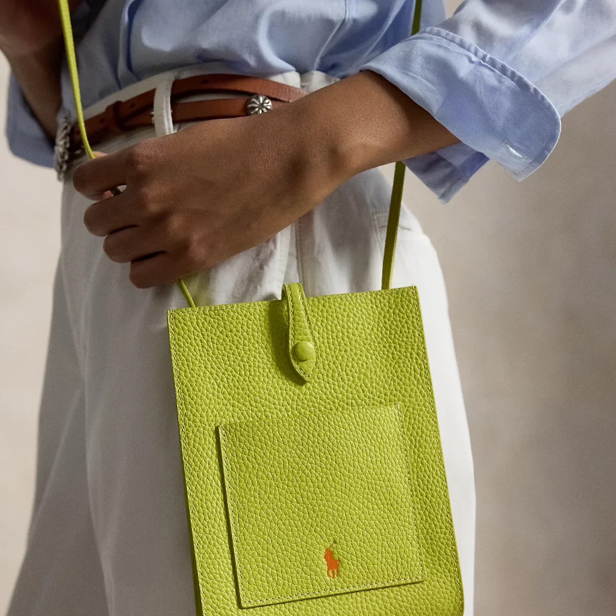 Polo Play Leather Pocket Crossbody by Ralph Lauren