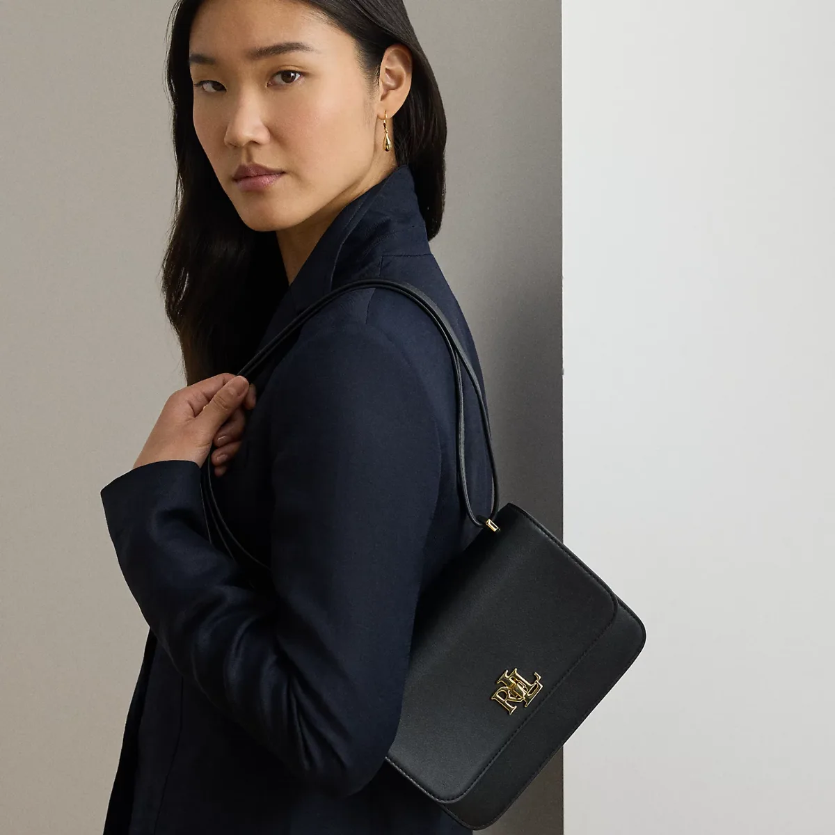Leather Medium Sophee Bag by Ralph Lauren