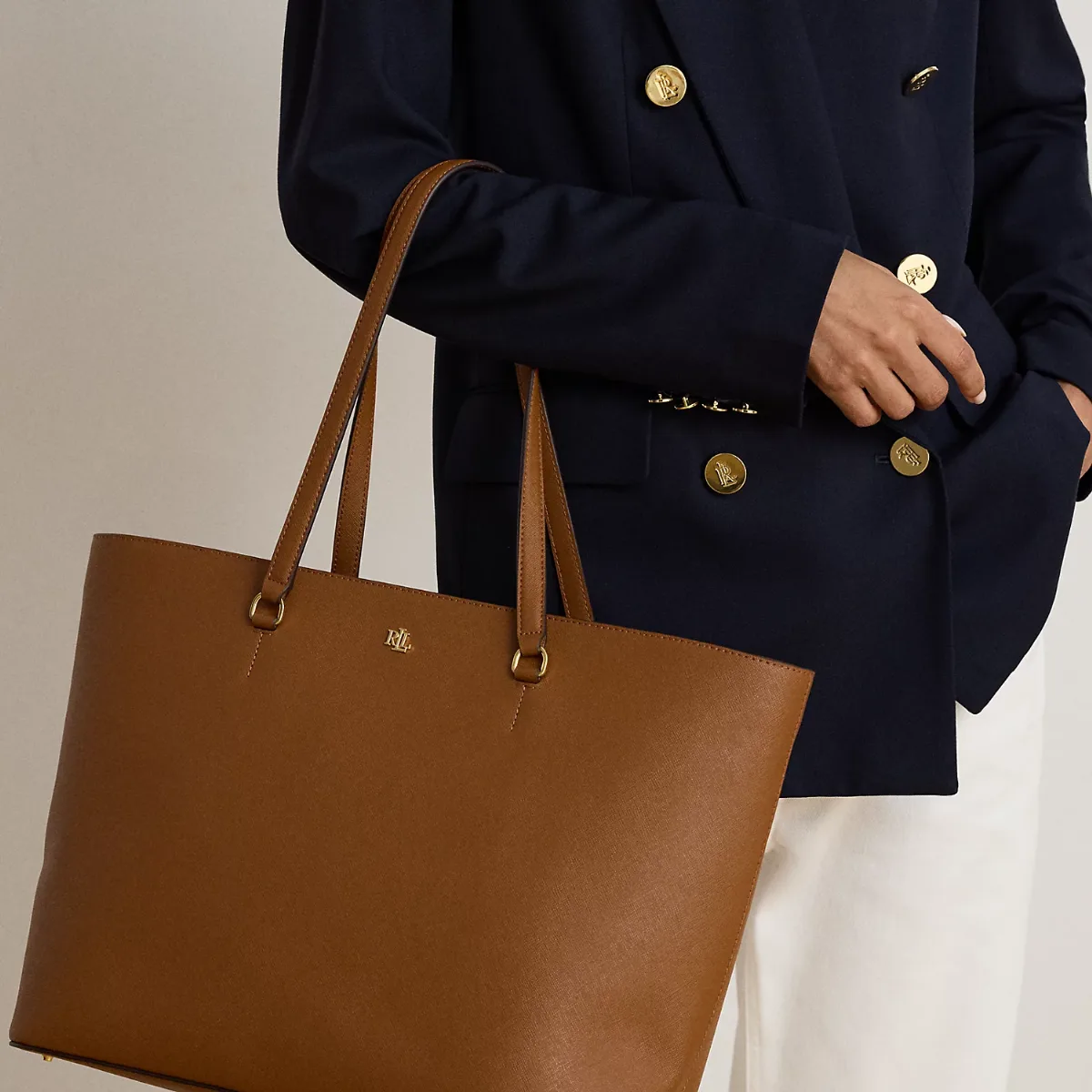 Crosshatch Leather Large Karly Tote