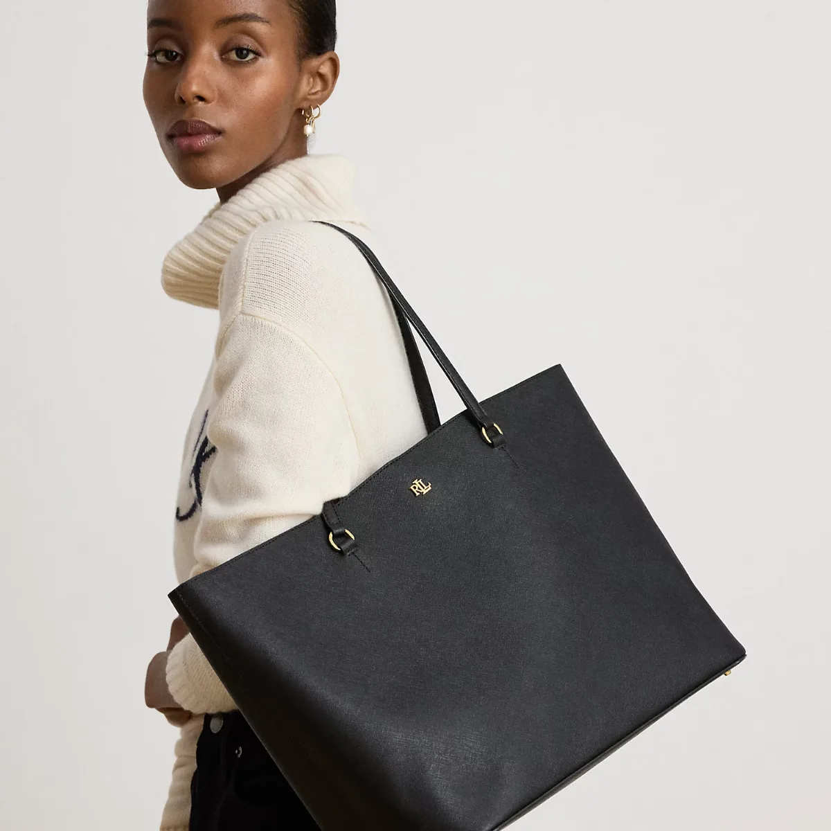 Crosshatch Leather Large Karly Tote