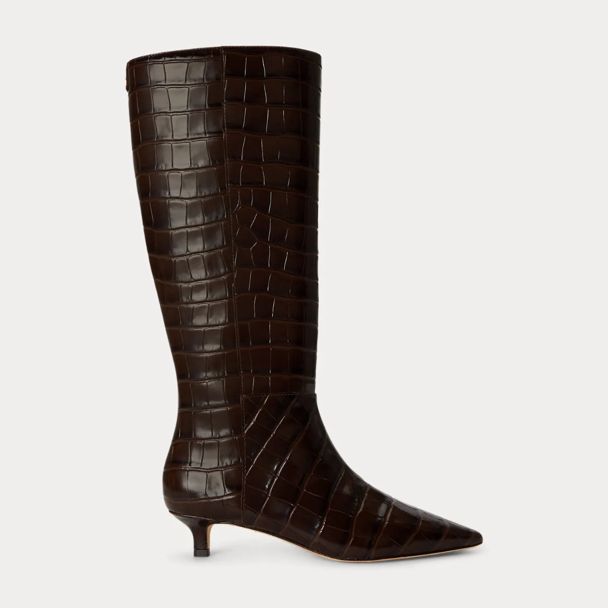 Francesca Croc-Embossed Tall Boot Heel by Ralph Lauren