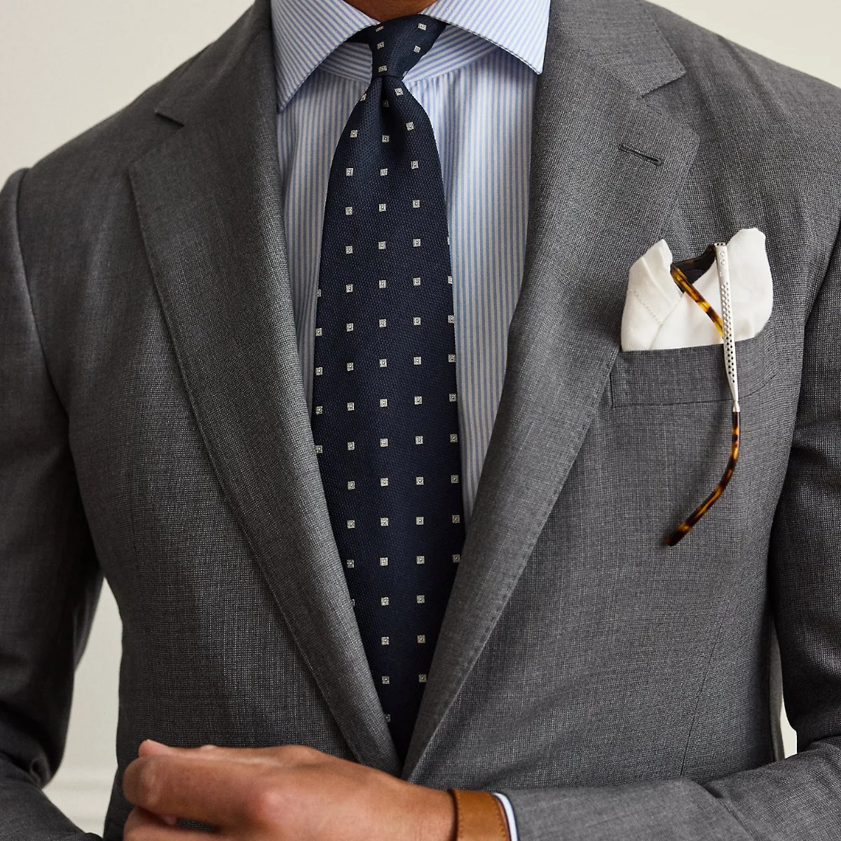 Square-Print Silk Tie by Ralph Lauren