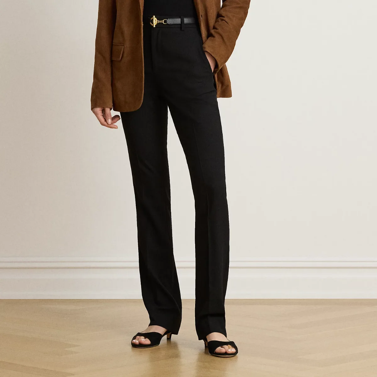 Stretch Wool Crepe Straight Pant by Ralph Lauren