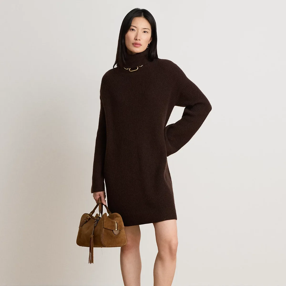 Wool-Cashmere Turtleneck Dress