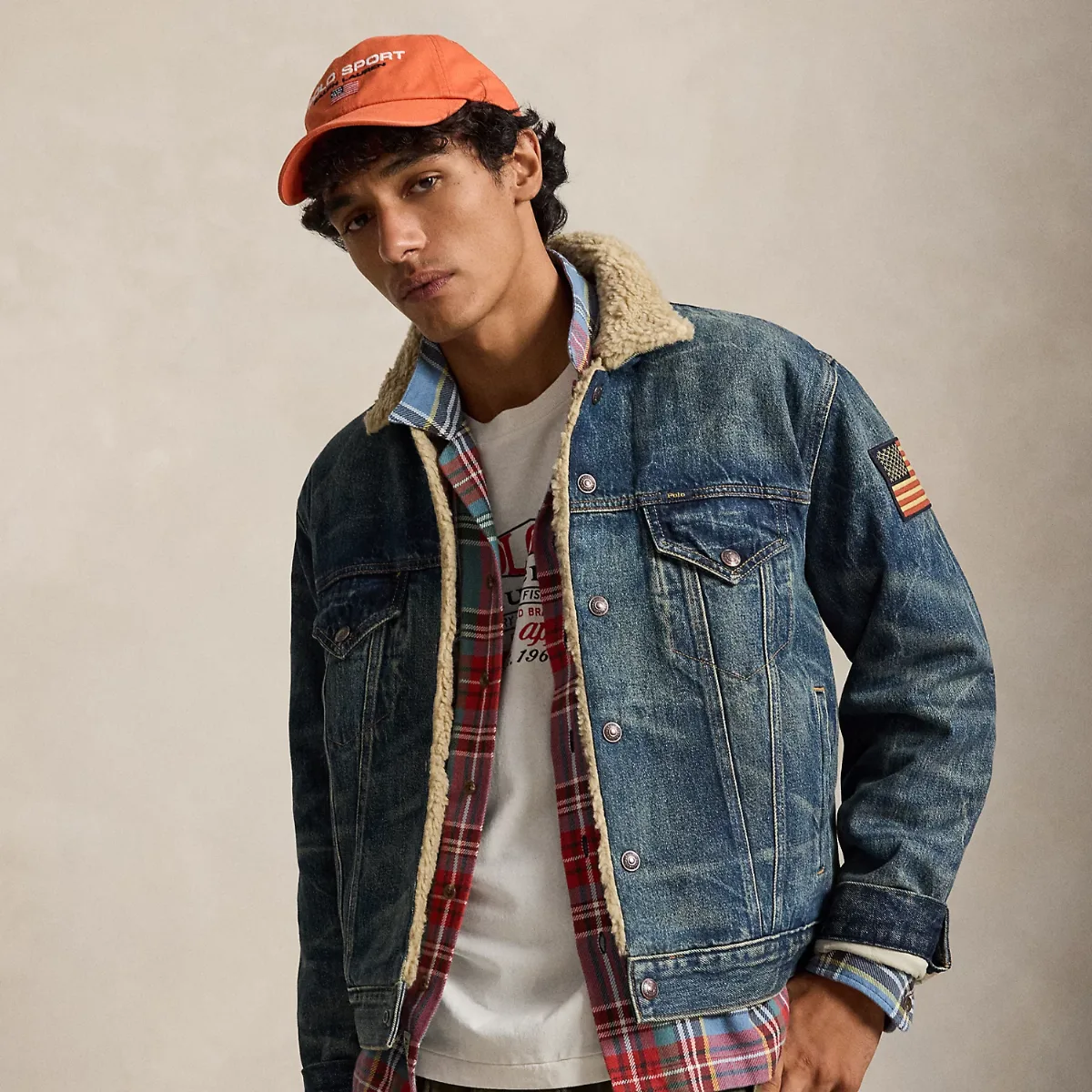Fleece-Lined Denim Trucker Jacket by Ralph Lauren
