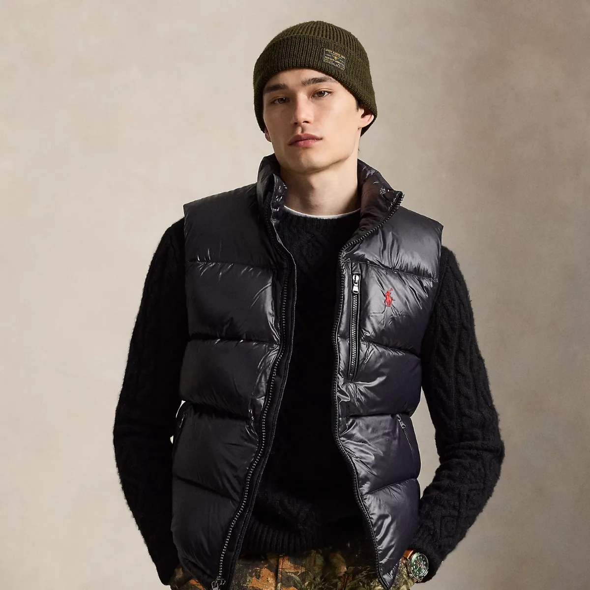 The Gorham Glossed Down Vest by Ralph Lauren