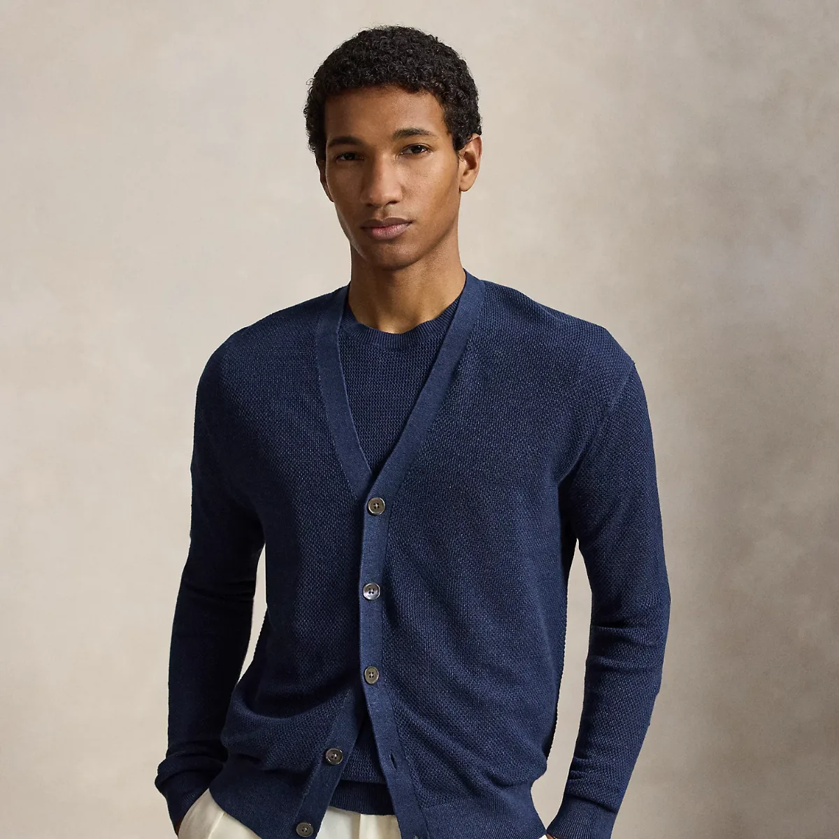 Relaxed Fit Linen Cardigan
