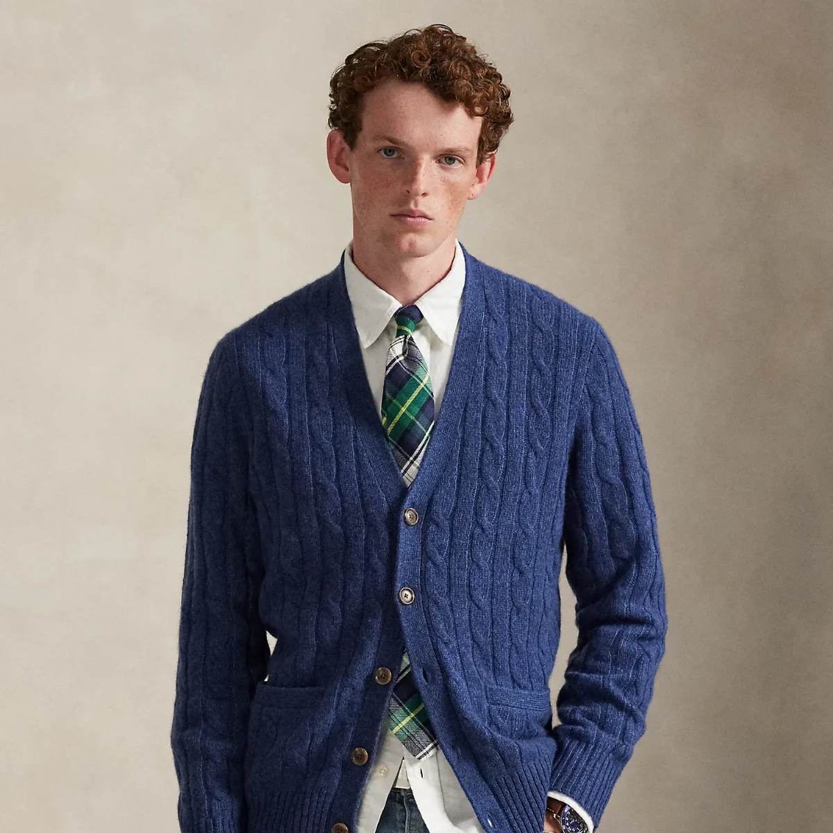 Cable-Knit Cashmere Cardigan by Ralph Lauren