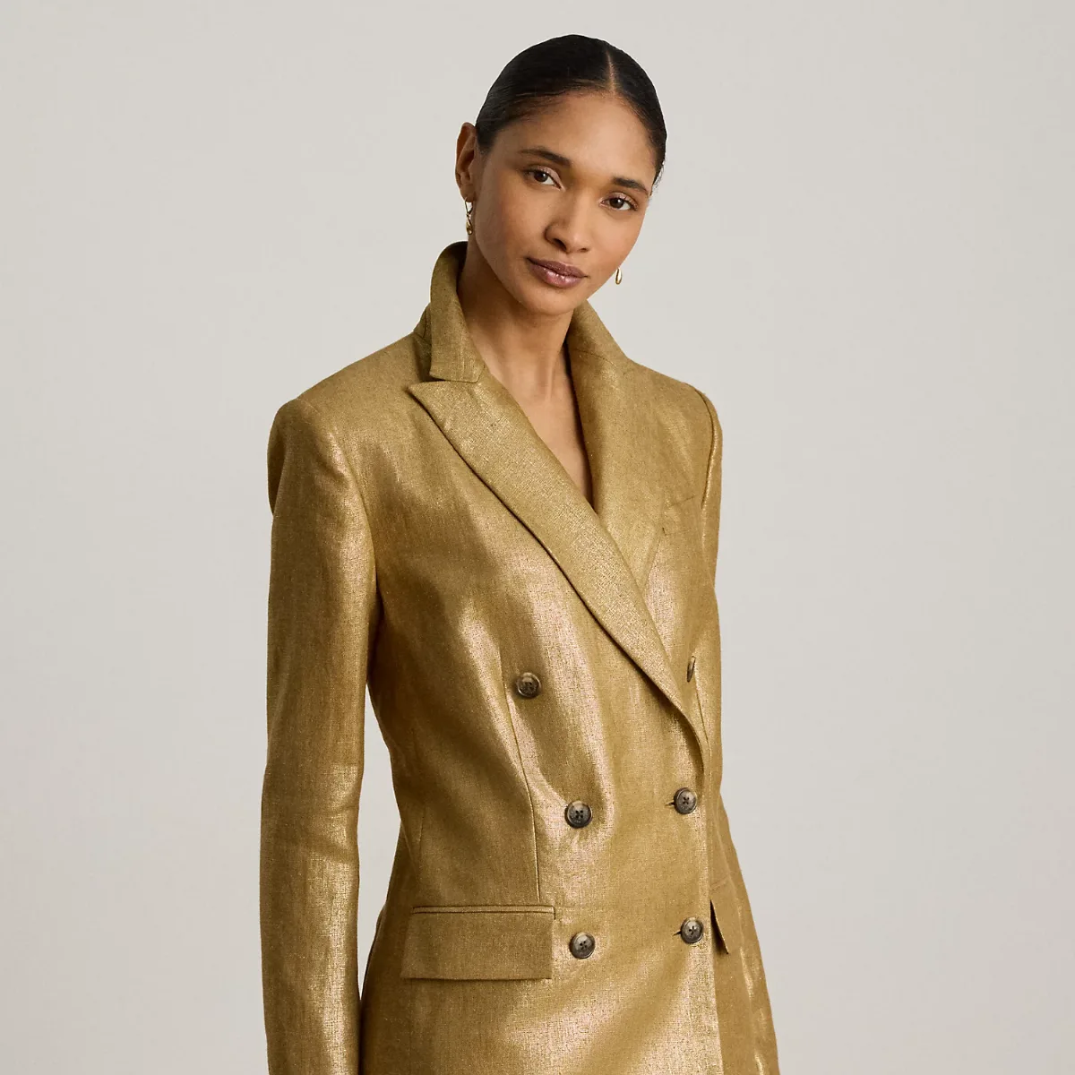 Foiled Linen Blazer by Ralph Lauren