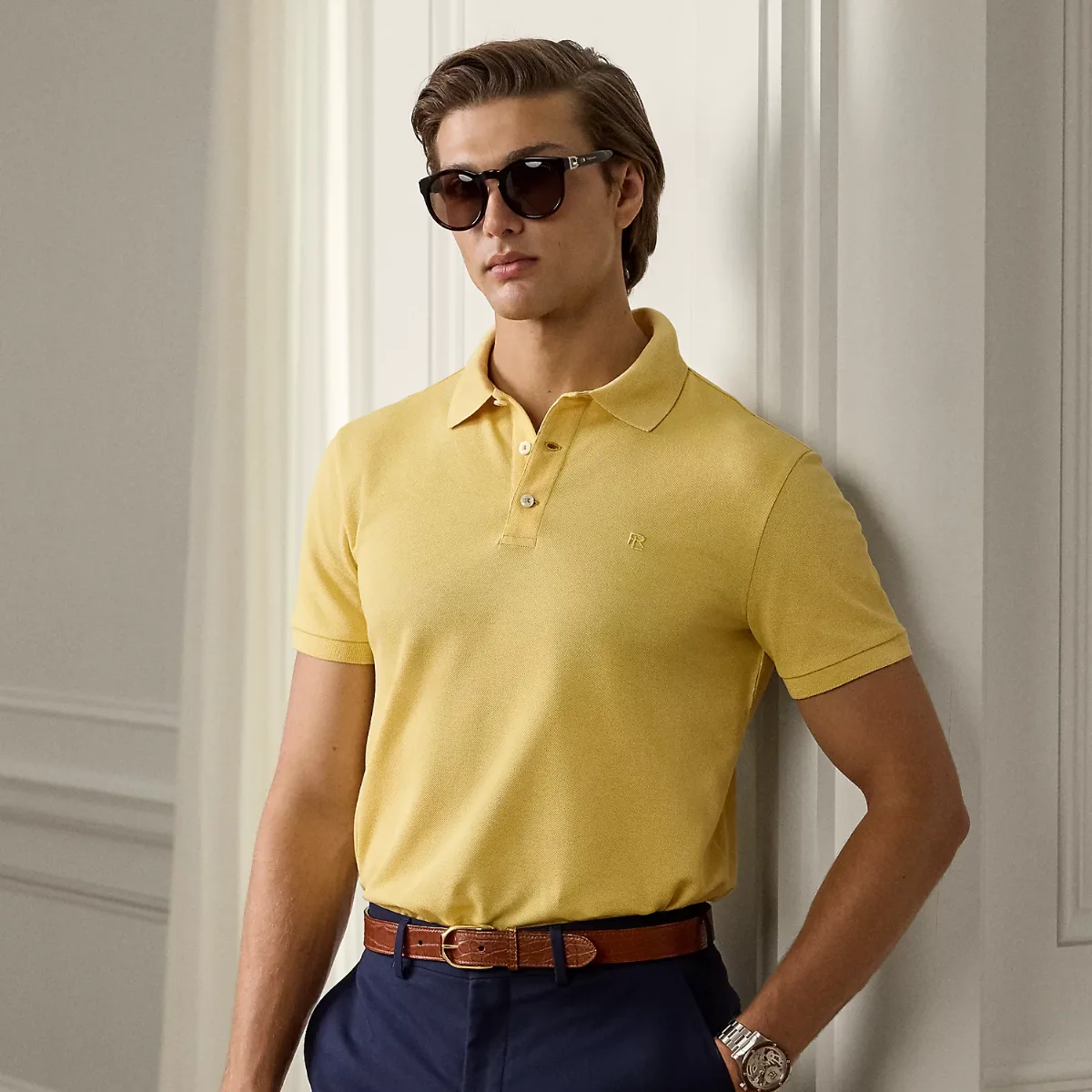 Custom Slim Fit Piqué Polo Shirt by Ralph Lauren