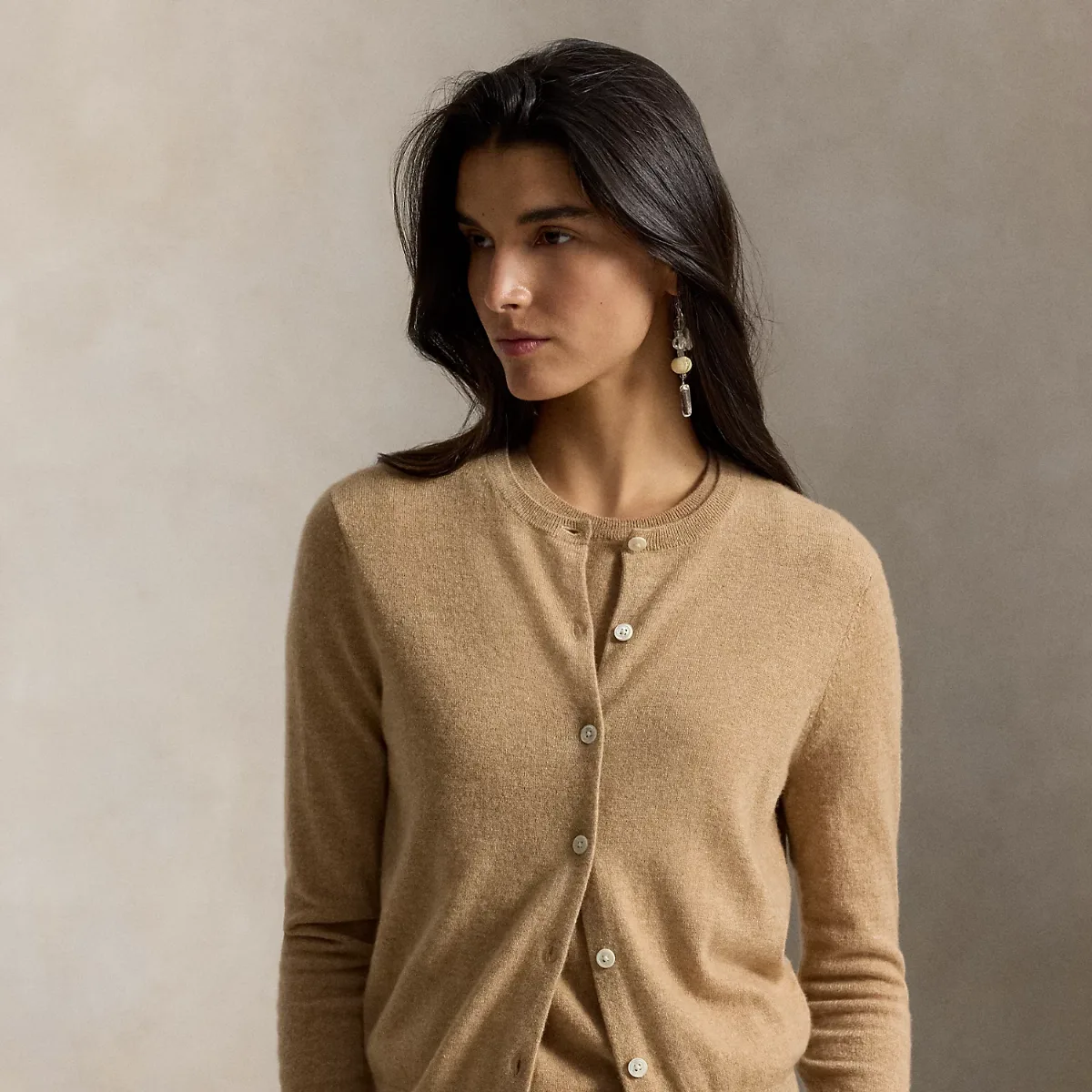 Cashmere Crewneck Cardigan by Ralph Lauren