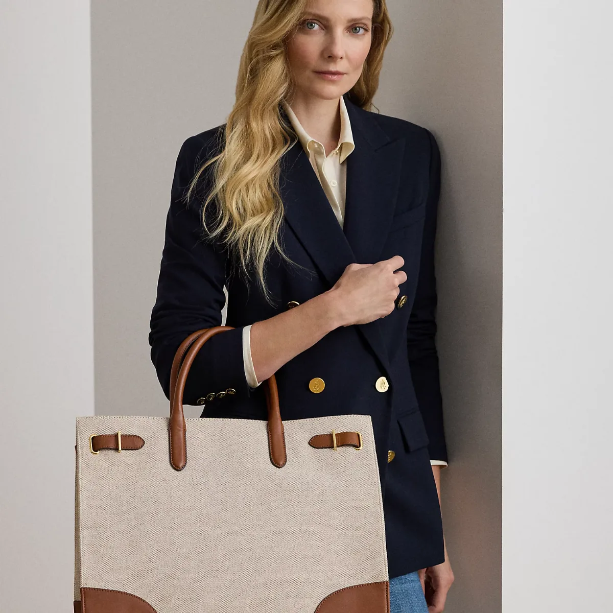 Canvas Large Devyn Tote Bag