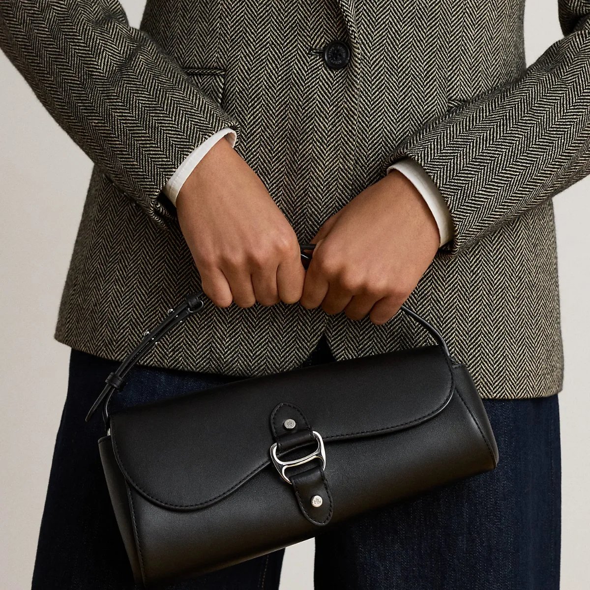 Leather Medium Tasha East-West Bag by Ralph Lauren