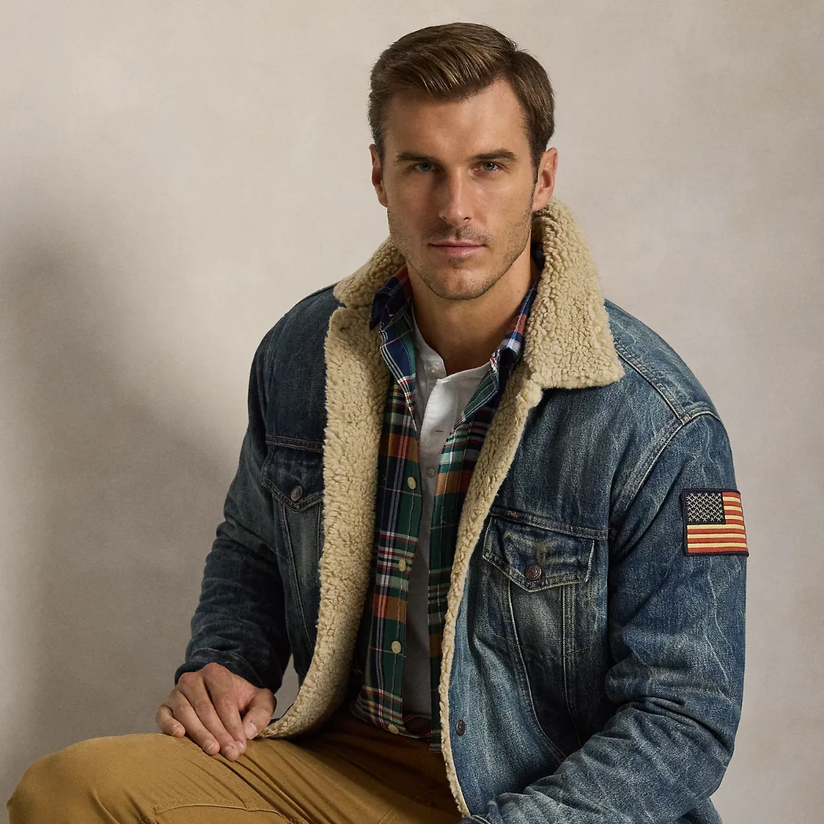 Fleece-Lined Denim Trucker Jacket by Ralph Lauren