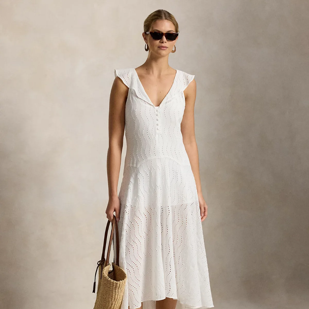 Eyelet Gauze Dress by Ralph Lauren