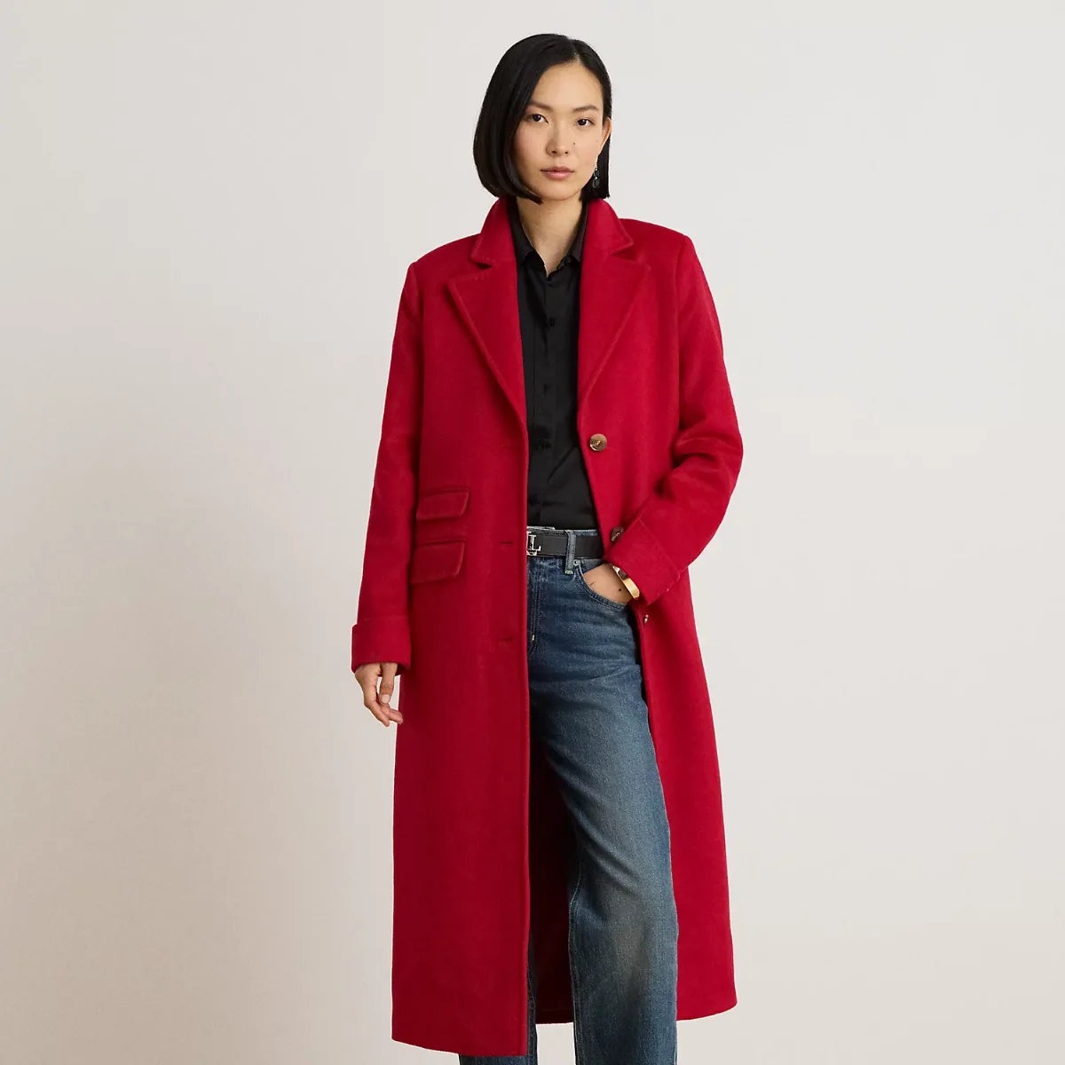 Wool-Blend Reefer Coat by Ralph Lauren