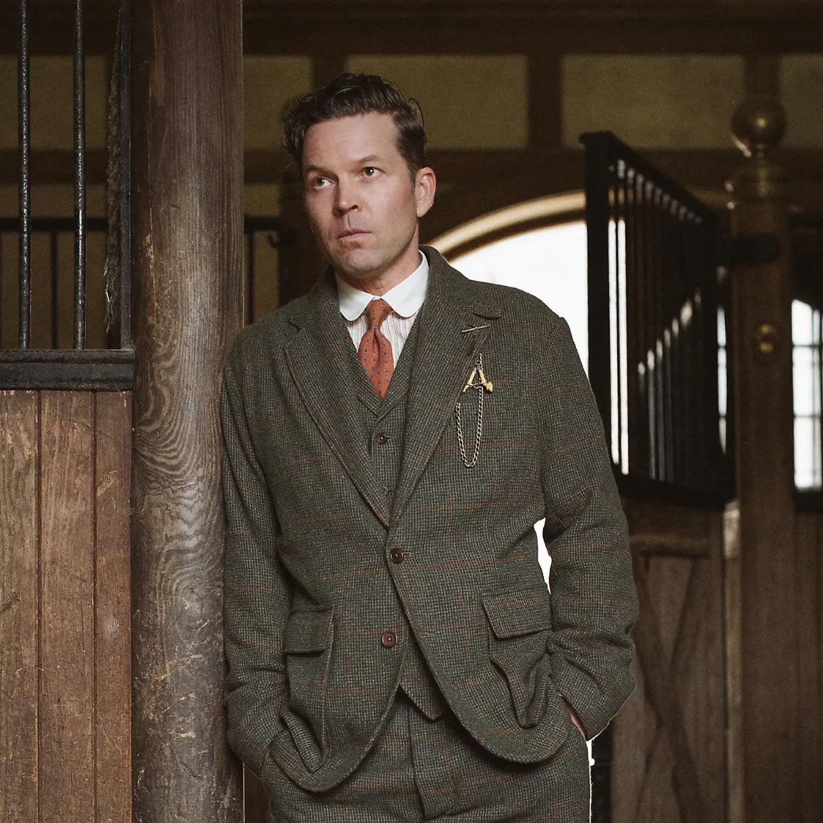 Windowpane Wool Tweed Vest by Ralph Lauren