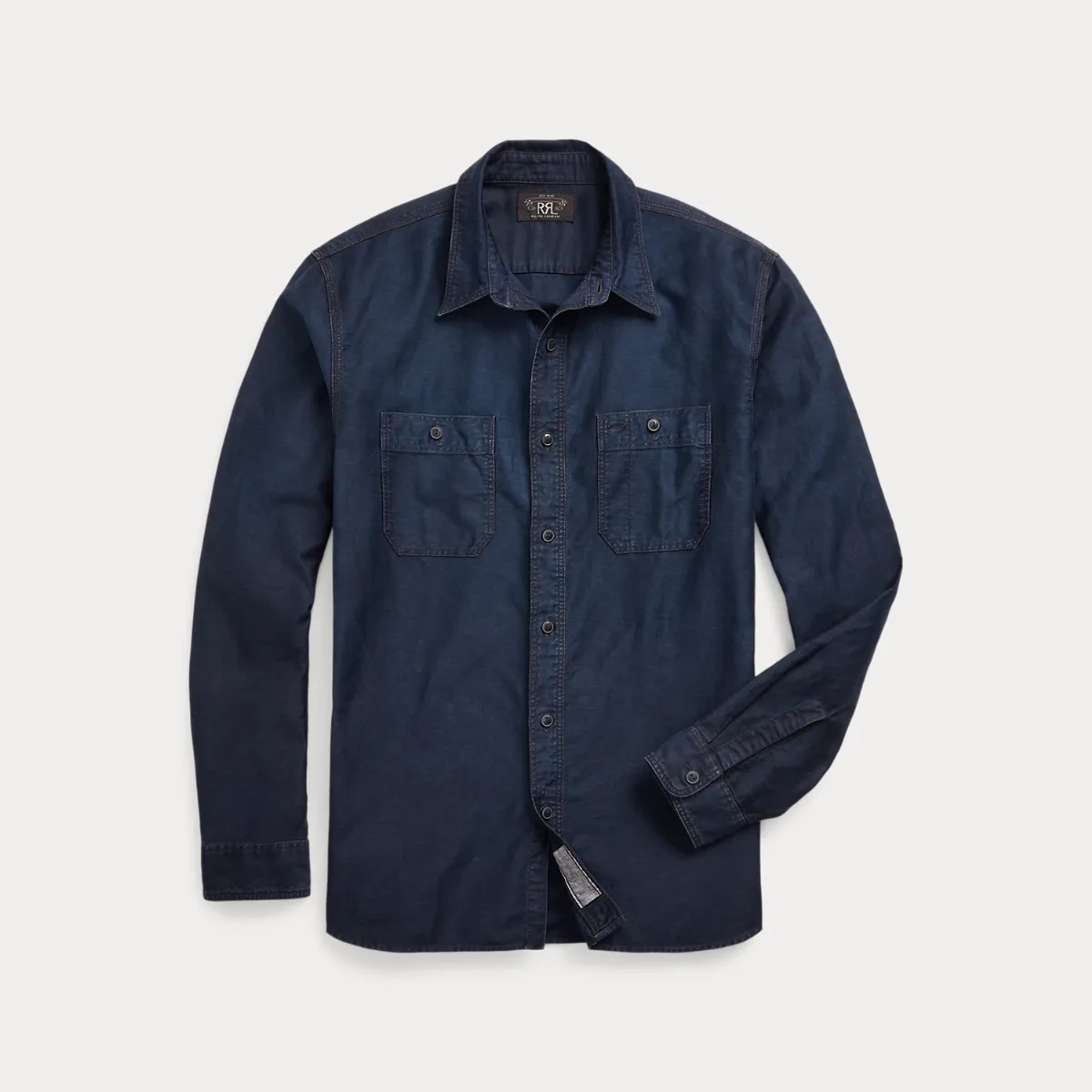 Cotton-Linen Sateen Workshirt by Ralph Lauren