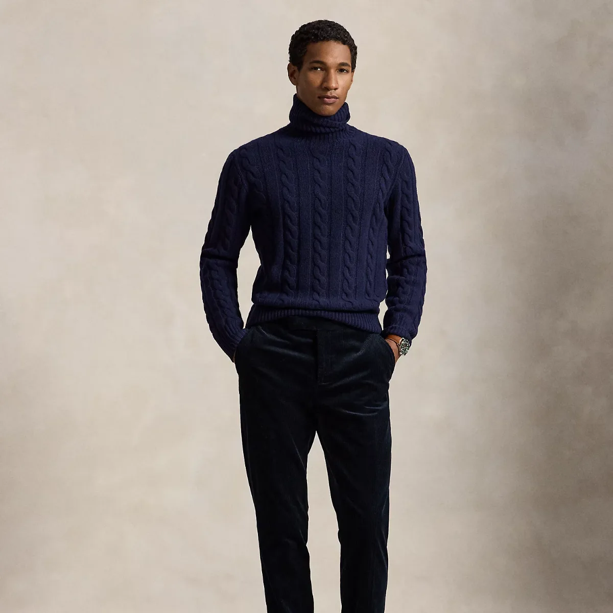 Cable-Knit Wool-Cashmere Sweater by Ralph Lauren