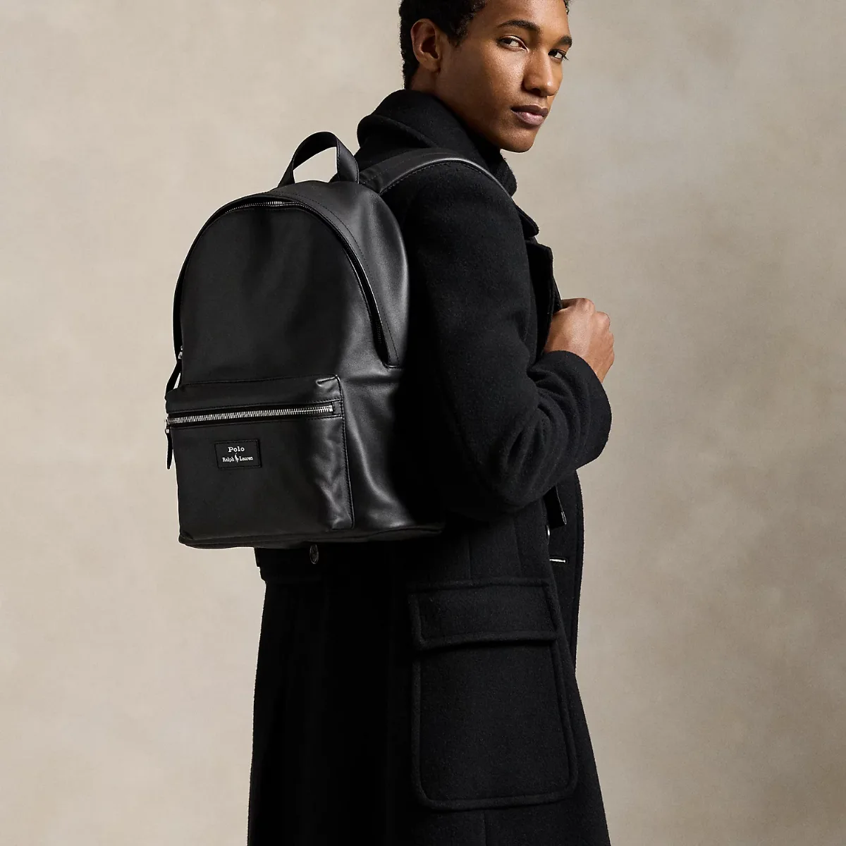 Smooth Leather Backpack by Ralph Lauren